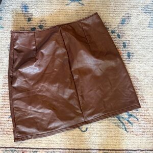 Rewash Chocolate Brown Mini Skirt